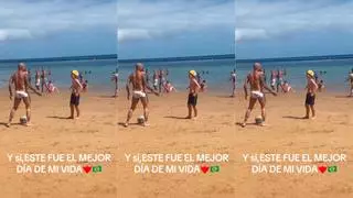 El regalo de Dani Alves a un niño que se divertía jugando a fútbol en la playa