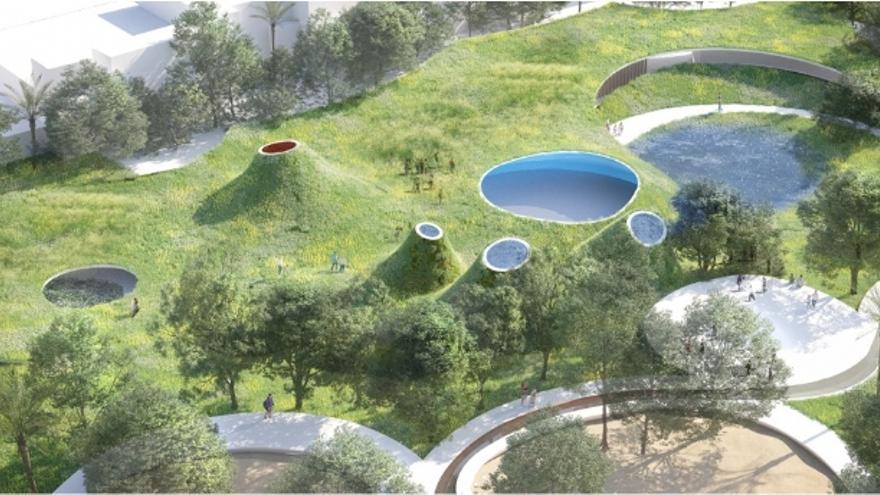Así será el nuevo balneario de aguas termales del parque de La Cubana en Alhama