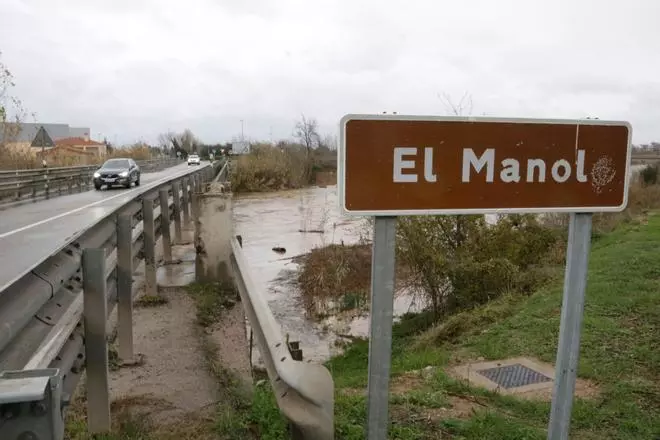 Les imatges de la crescuda del riu Manol