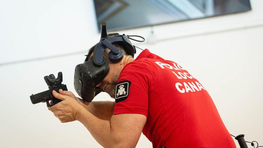 Galería de tiro virtual de la Policía Canaria