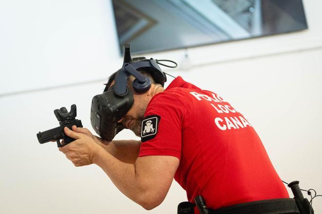 Galería de tiro virtual de la Policía Canaria
