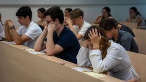 Primer exámen de las PAU en la Facultat de Dret de la UB