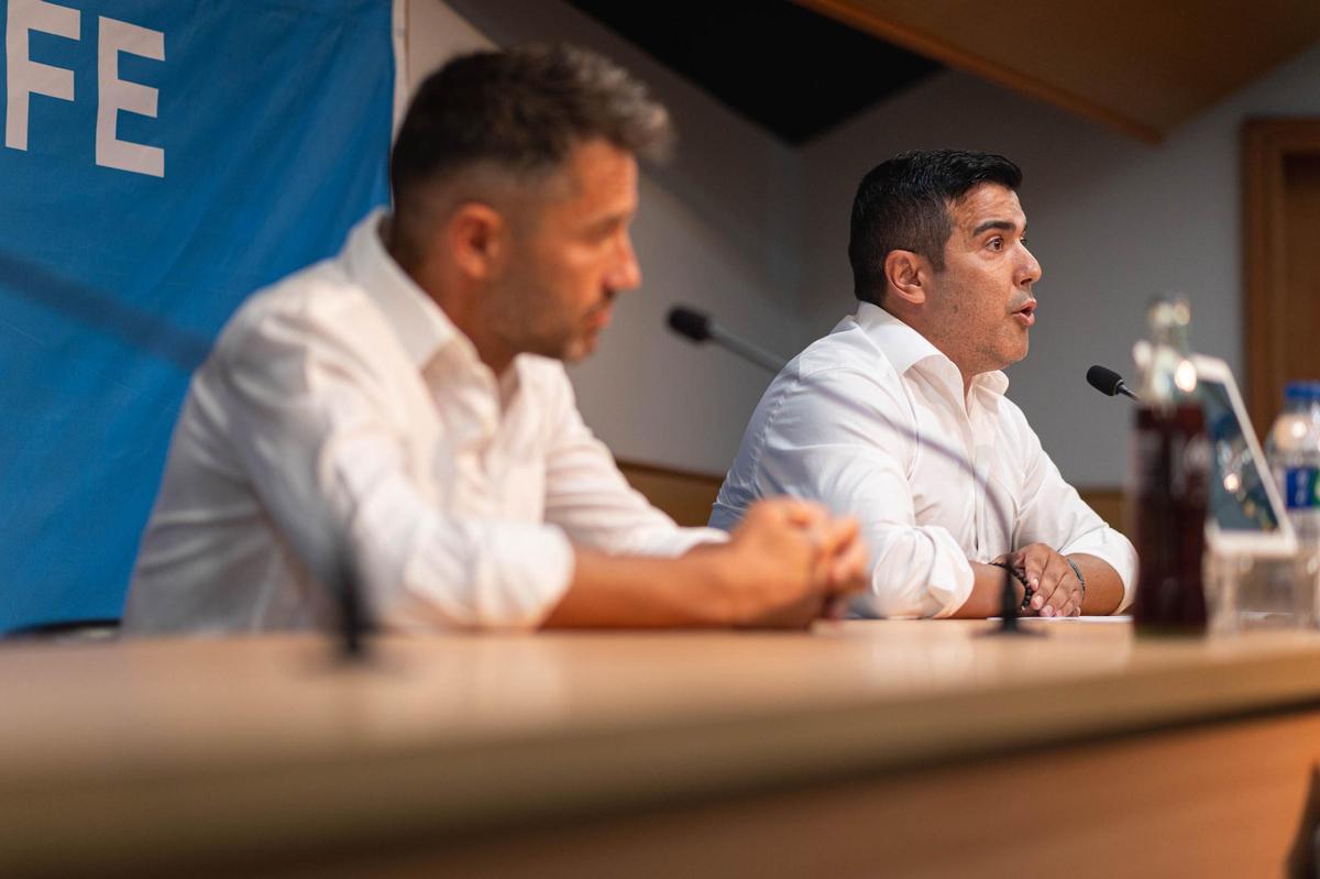 Rueda de prensa de Aitor Sanz, en imágenes Rueda de prensa de Aitor Sanz, en imágenes