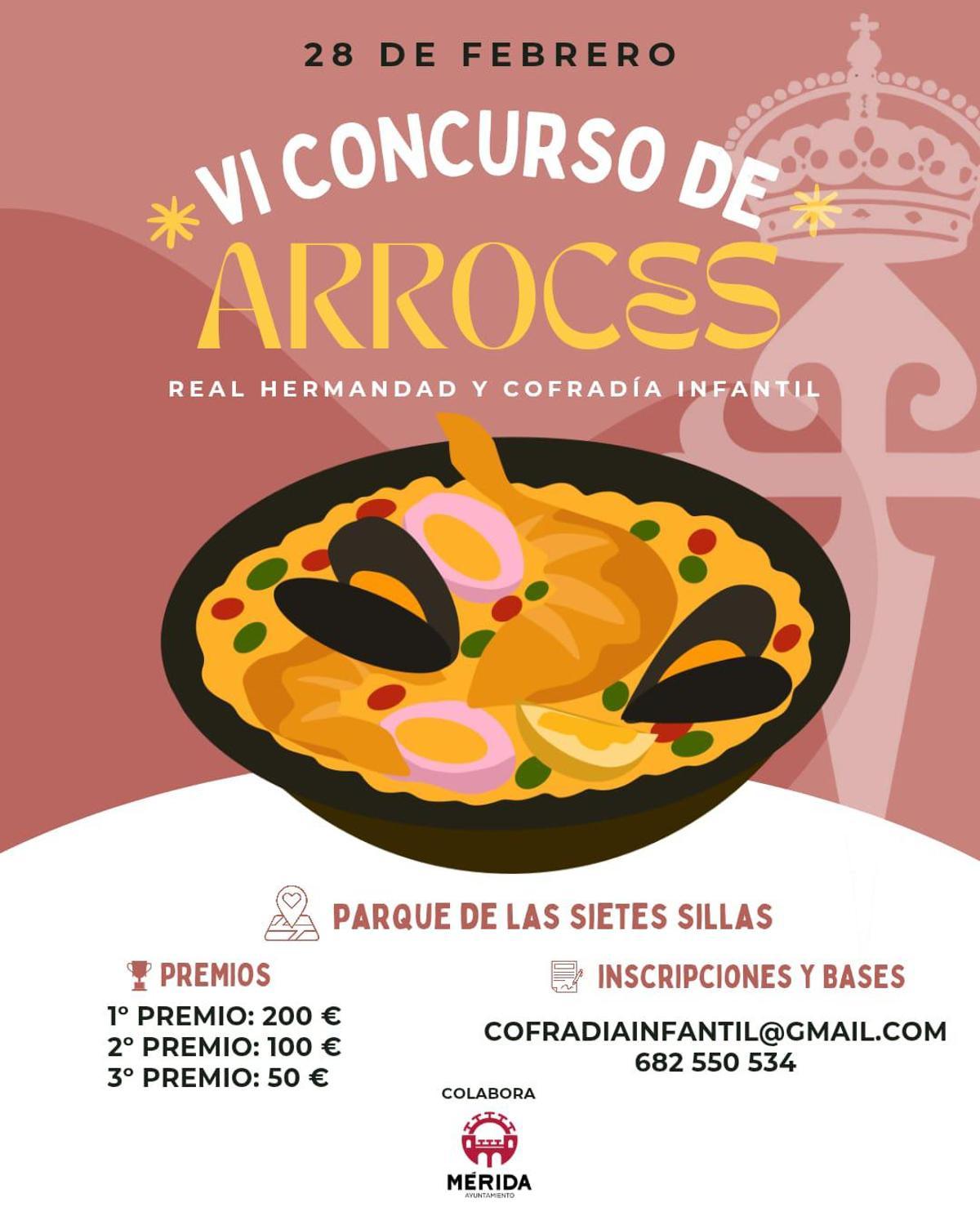Cartel del concurso de arroces de la Infantil.