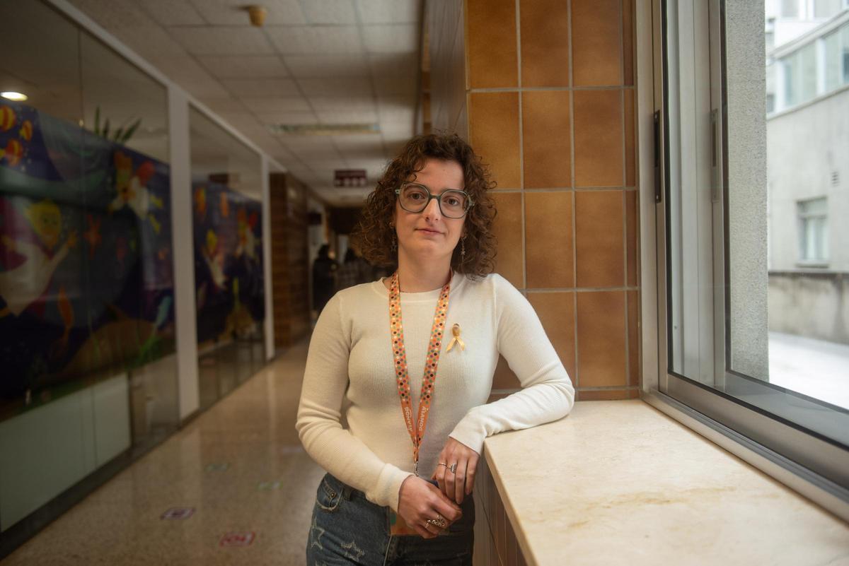 María Docampo, este viernes, en el Materno.