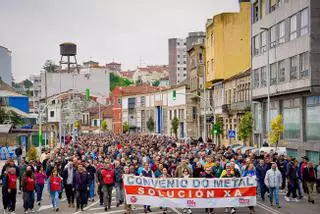 Segunda jornada de huelga del metal de Pontevedra para exigir convenio «digno»