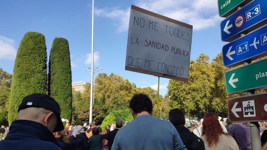 Manifestación en defensa de la sanidad pública el pasado domingo.