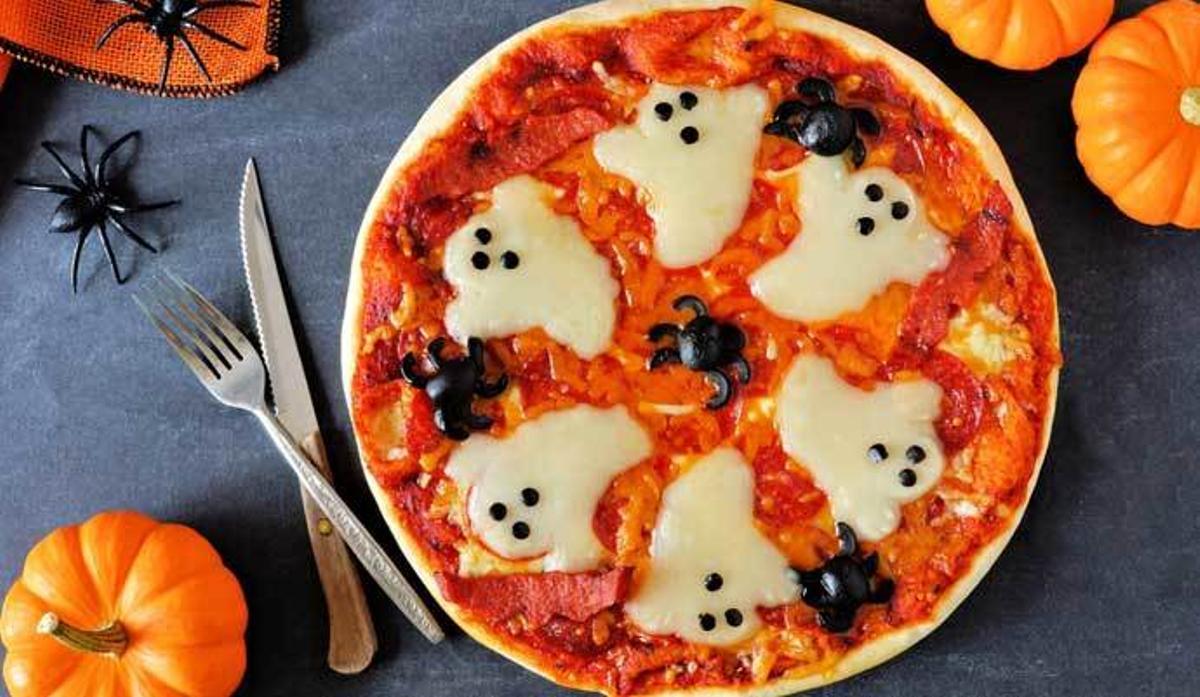 Tres ideas de pizzas para Halloween 2019