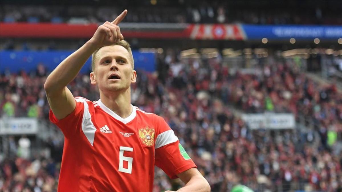 Chéryshev celebrando uno de sus goles