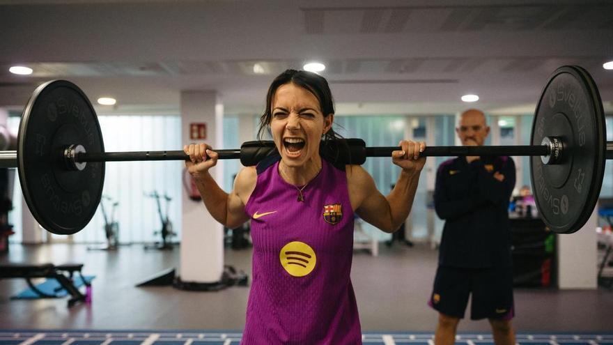 Así es el trabajo de recuperación de Aitana Bonmatí en el gimnasio