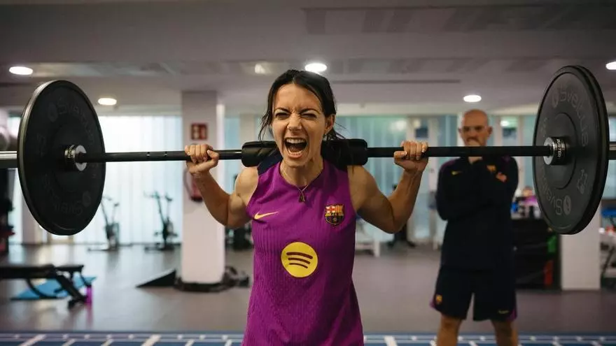 Así es el trabajo de recuperación de Aitana Bonmatí en el gimnasio