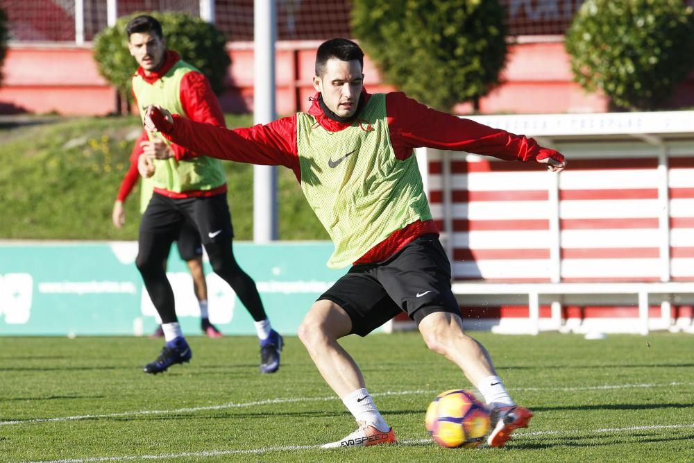 Entrenamiento del Sporting, sábado 10 diciembre