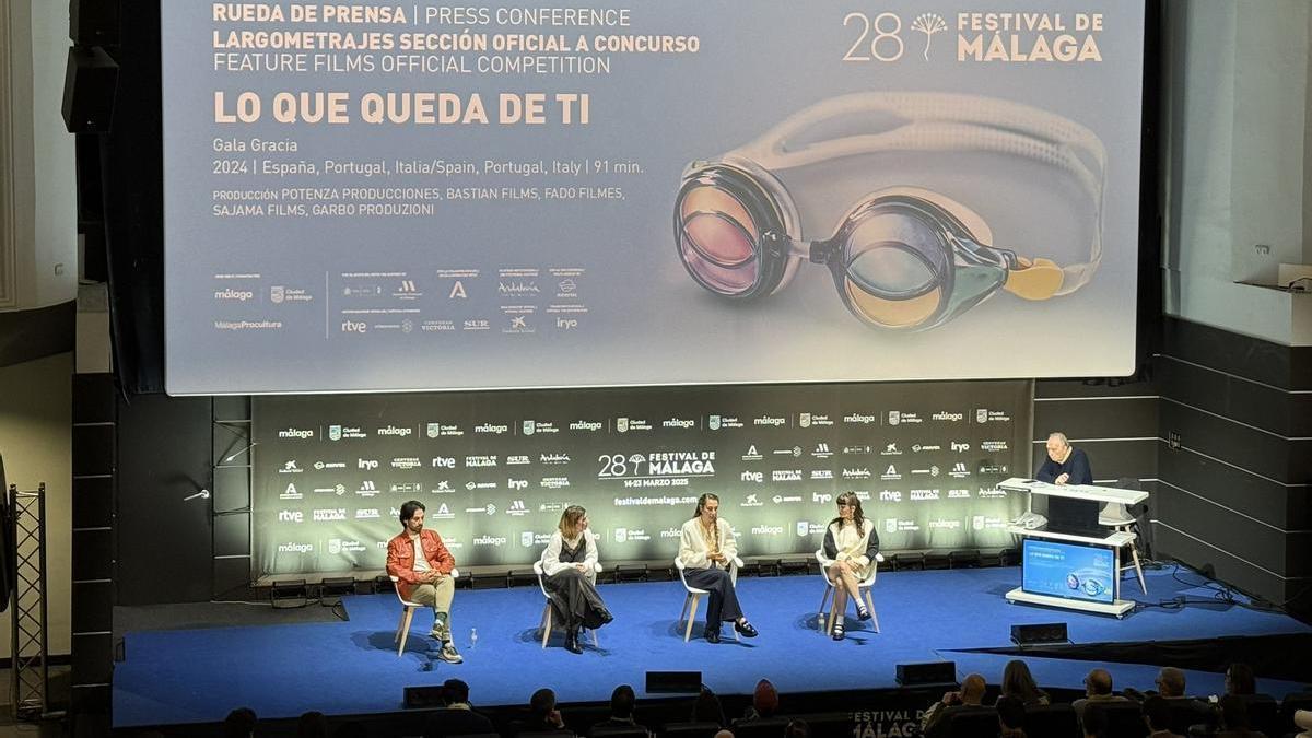 'Lo que queda de ti', con Gala Gracia (segunda por la izquierda), en la presentación del Festival de Málaga.