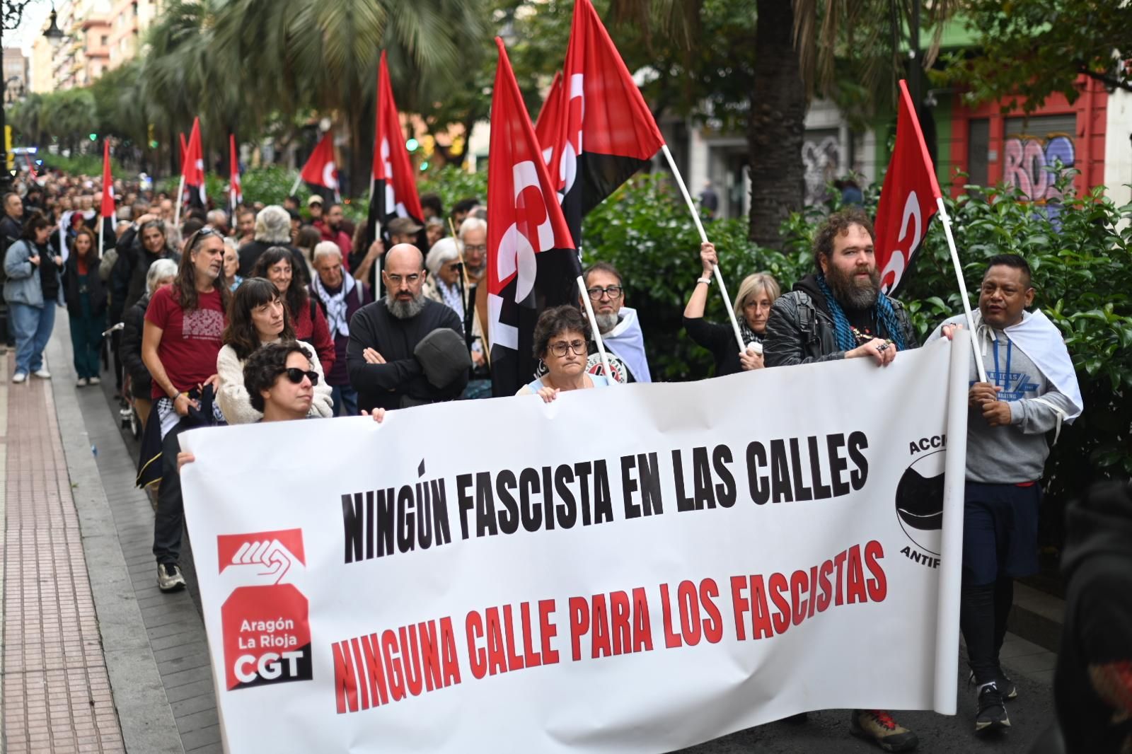 Manifestación en apoyo a los 6 de Zaragoza