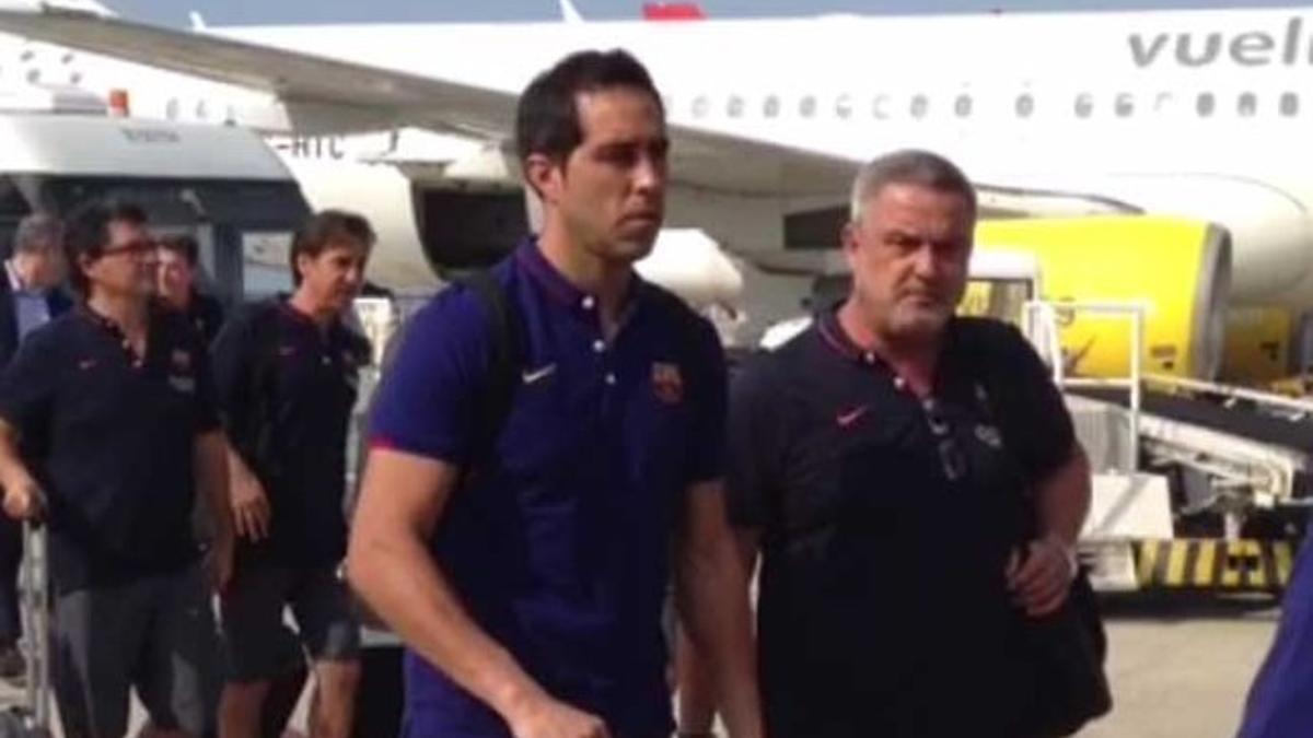 Claudio Bravo fue una de las novedades de la expedición del Barça