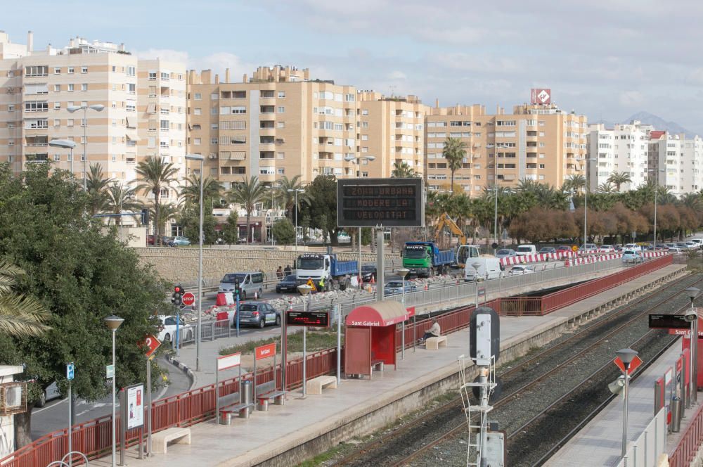 Obras en la avenida de Elche