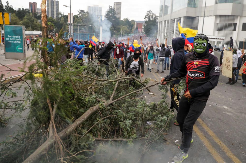 Protestas y disturbios en Ecuador