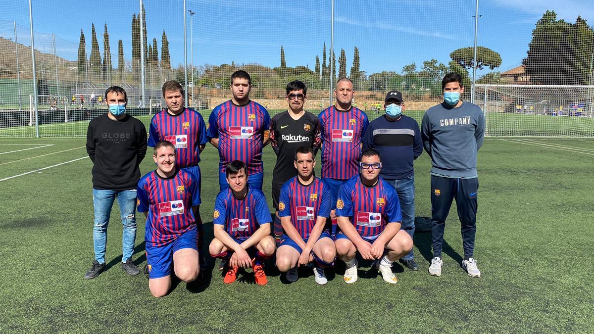 Uno de los equipos de la PB Special Barça, antes de disputar un partido