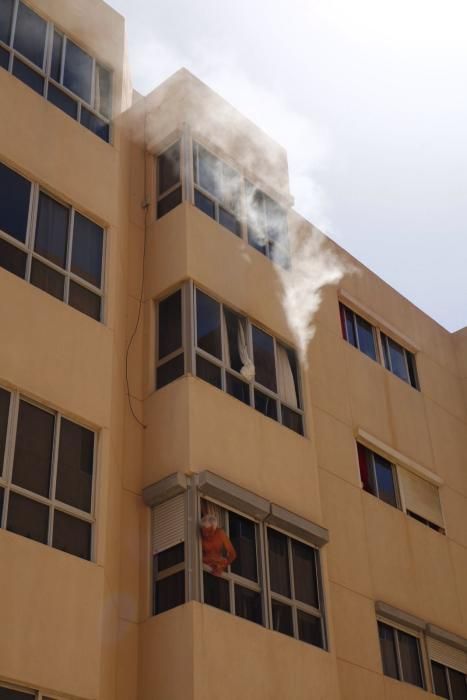 Incendio en una casa del barrio de Arenales