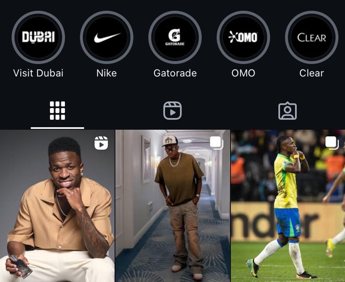 El perfil de Vinicius después del cambio