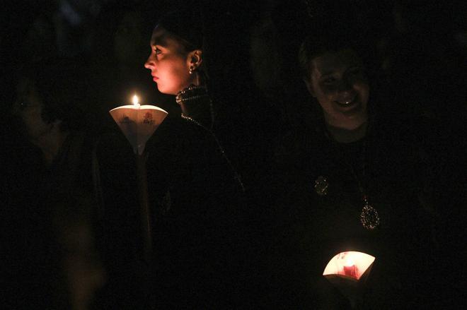 Acto tradicional de la Trenca del Guió en las procesiones de Elche