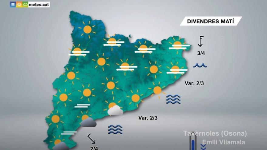 La mínima torna a caure sota zero