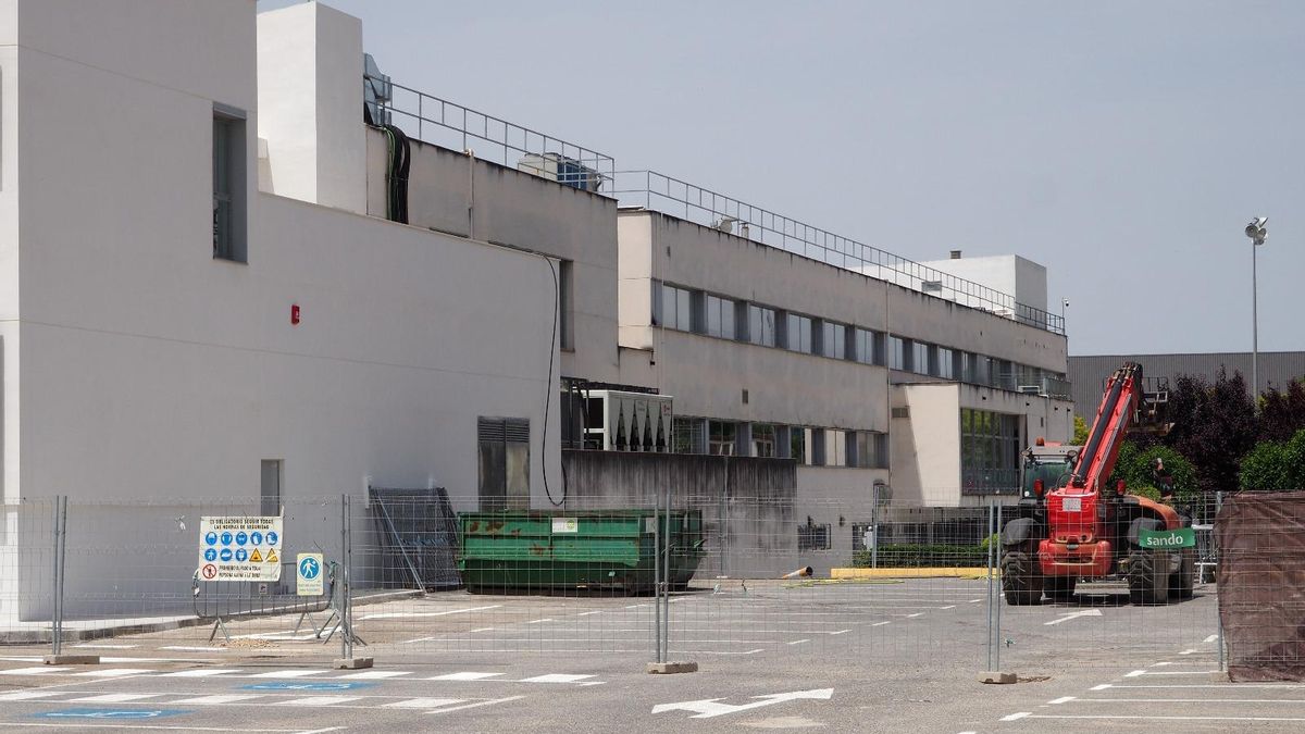 Imagen del estado actual de las obras del hospital de Montilla.