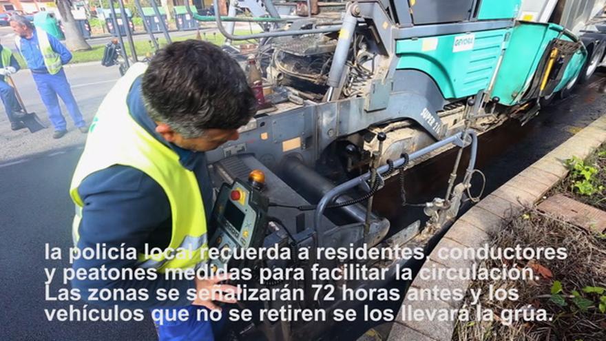 Comienza el asfaltado de la avenida Sinforiano Madroñero de Badajoz