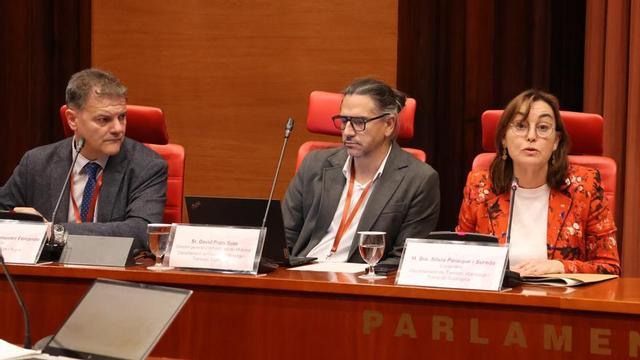 El director de l’ACA, Josep Lluís Armenter, el director general d’Infraestructures, David Prat, i la consellera Sílvia Paneque.