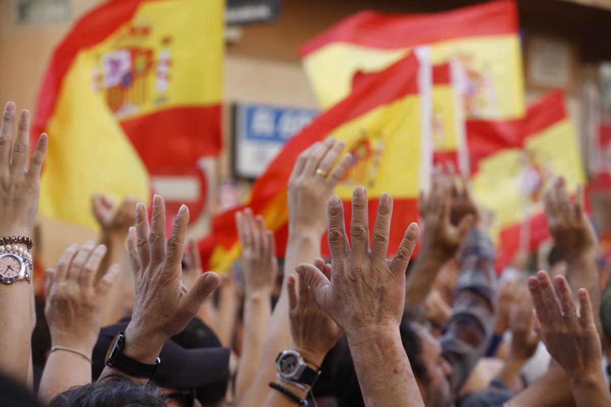 Miles de manifestantes recorren Alicante en contra de la amnistía