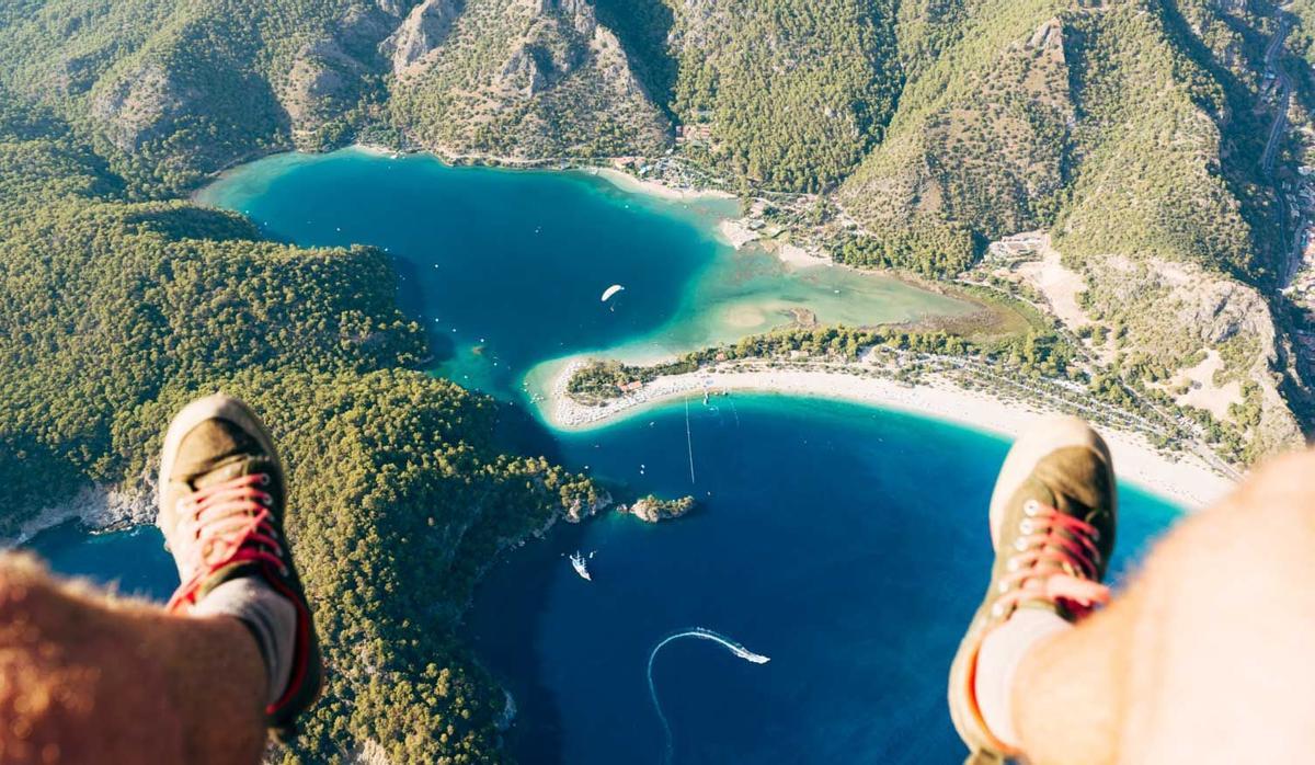 Paragliding over Oludeniz Blue Lagoon