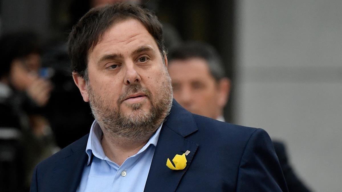 Oriol Junqueras, a su llegada a la Audiencia Nacional, el 2 de noviembre, en Madrid.