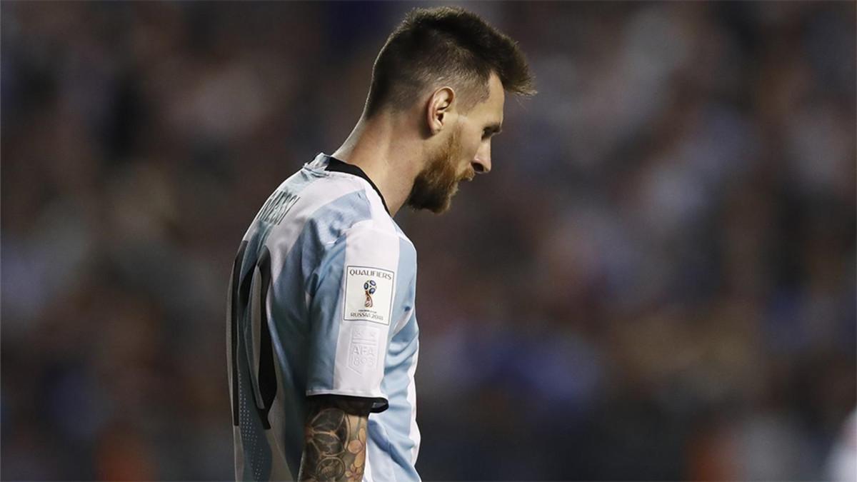 Leo Messi, con Argentina