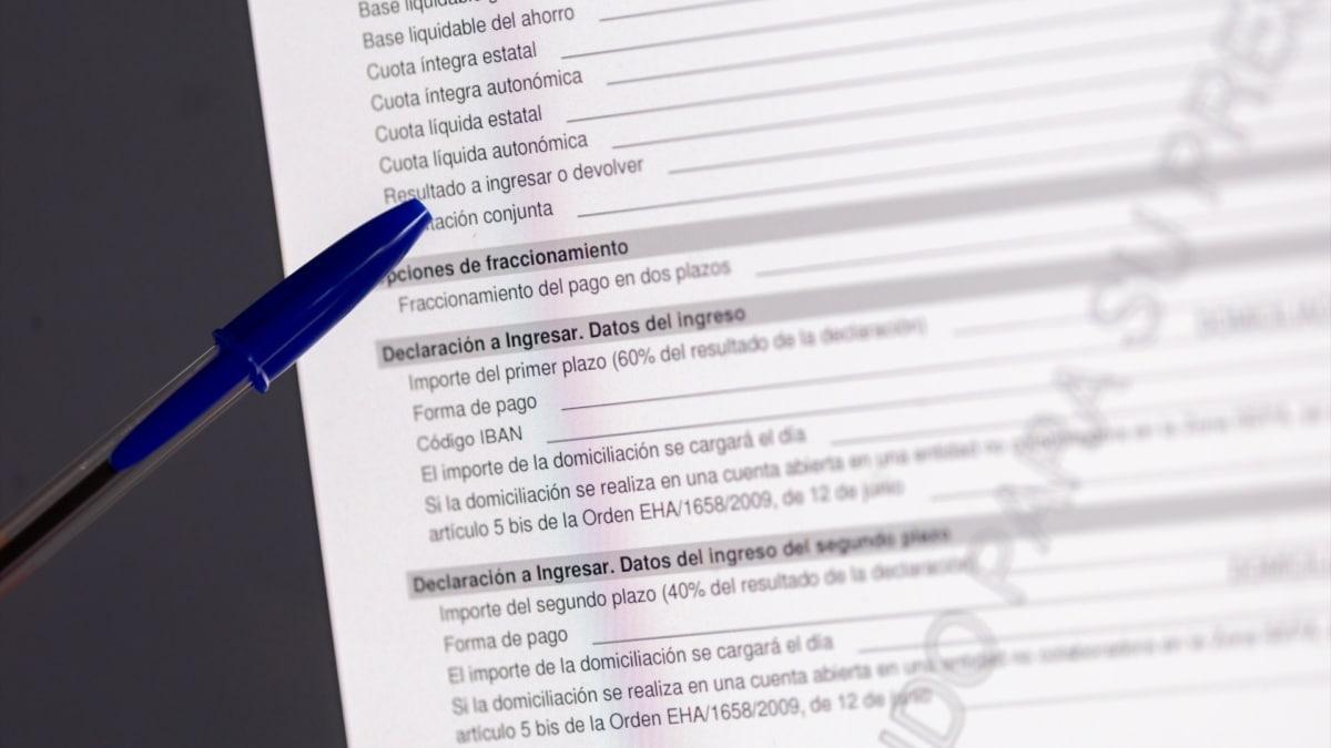 Imagen de la Declaración de la Renta