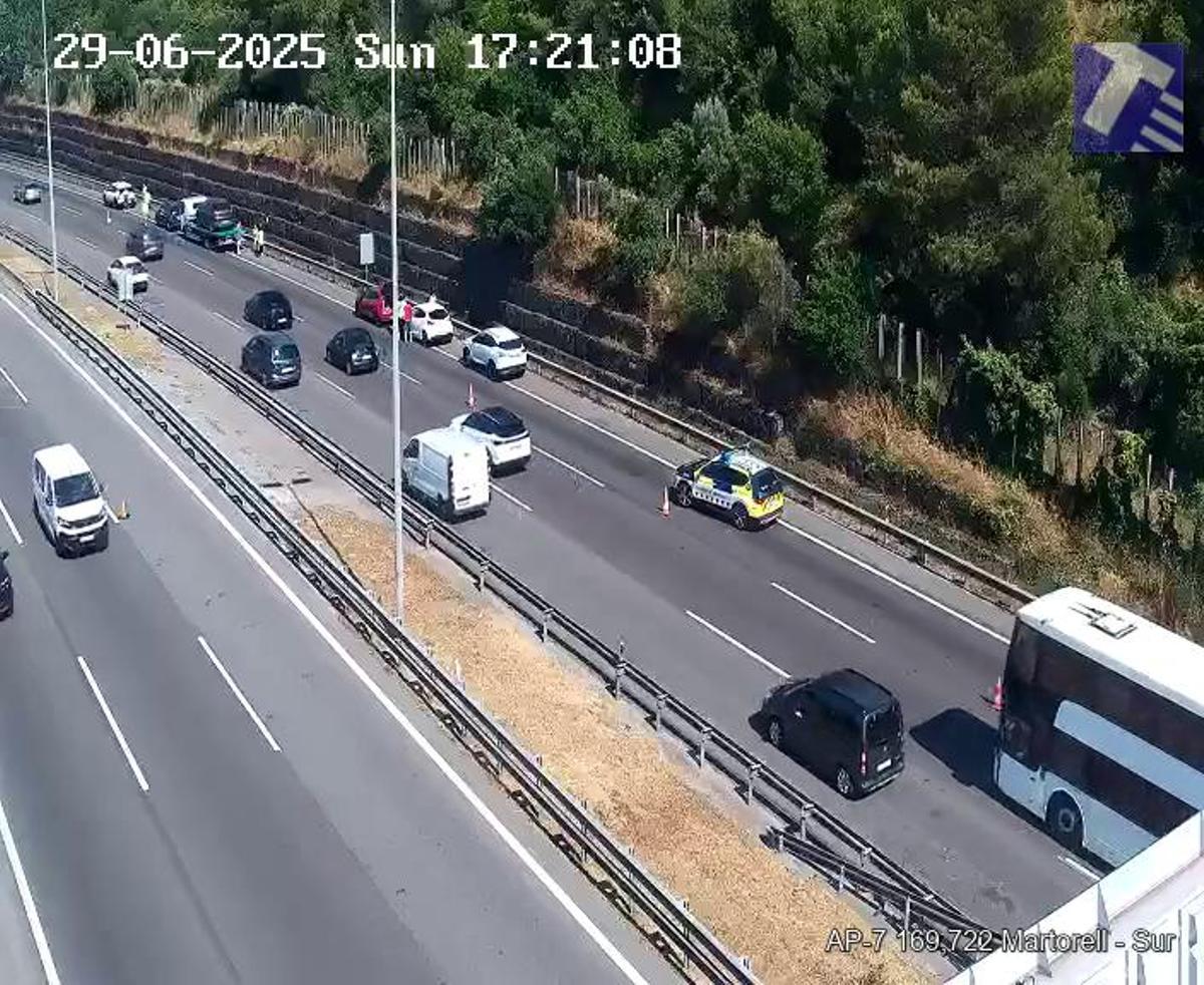 Un siniestro en la AP-7