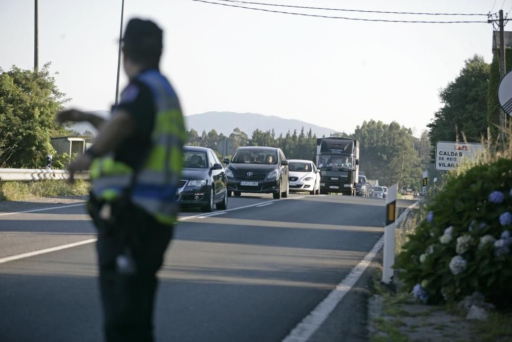 Accidente en la N-640 en Portela