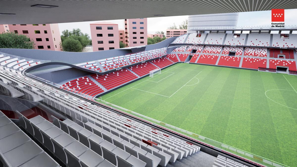 Así sería el futuro estadio de Vallecas que propone la Comunidad de Madrid