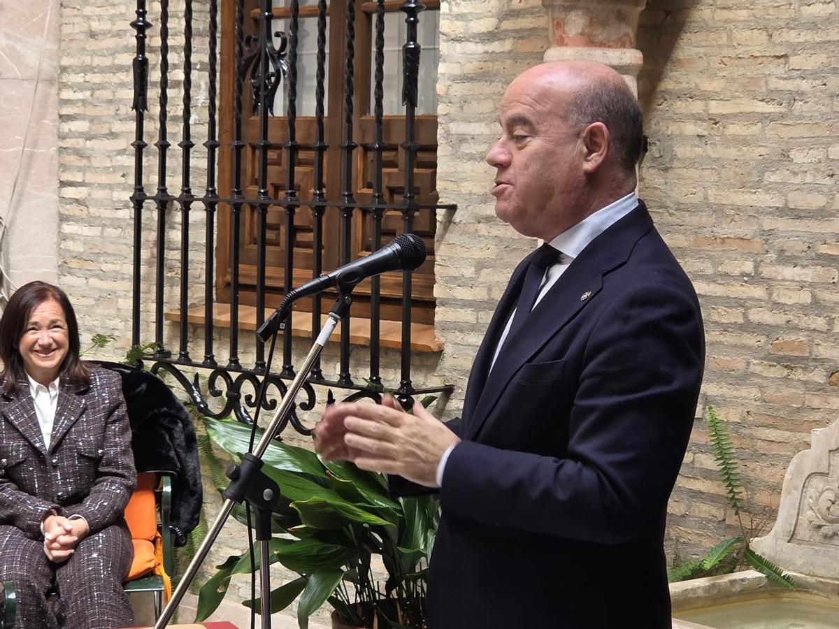 Manolo Barón, durante su intervención en el acto