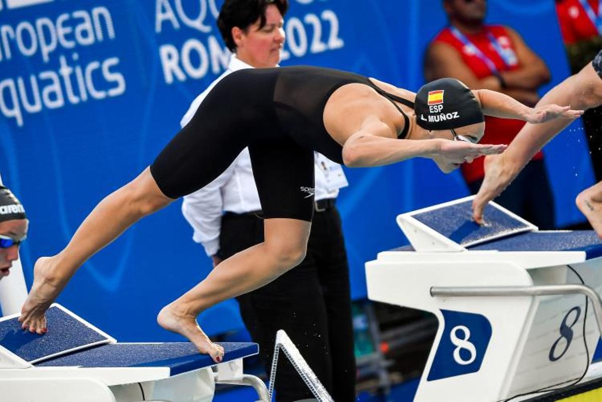 Lidó Muñoz disputando el Campeonato de Europa en Roma.