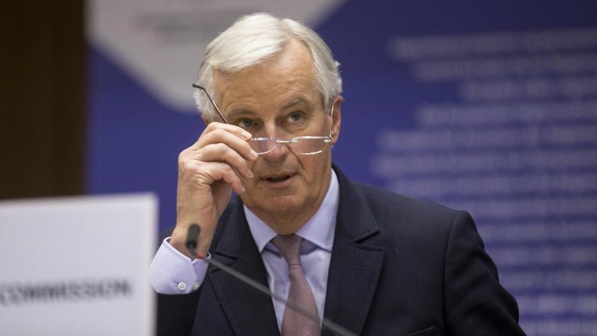 Michel Barnier, en su comparecencia ante el Comité de las Regiones, en Bruselas