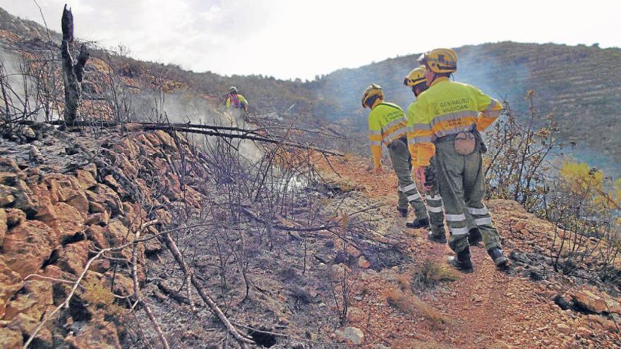 El incendio de la Font d&#039;Aixa arrasa 6 hectáreas