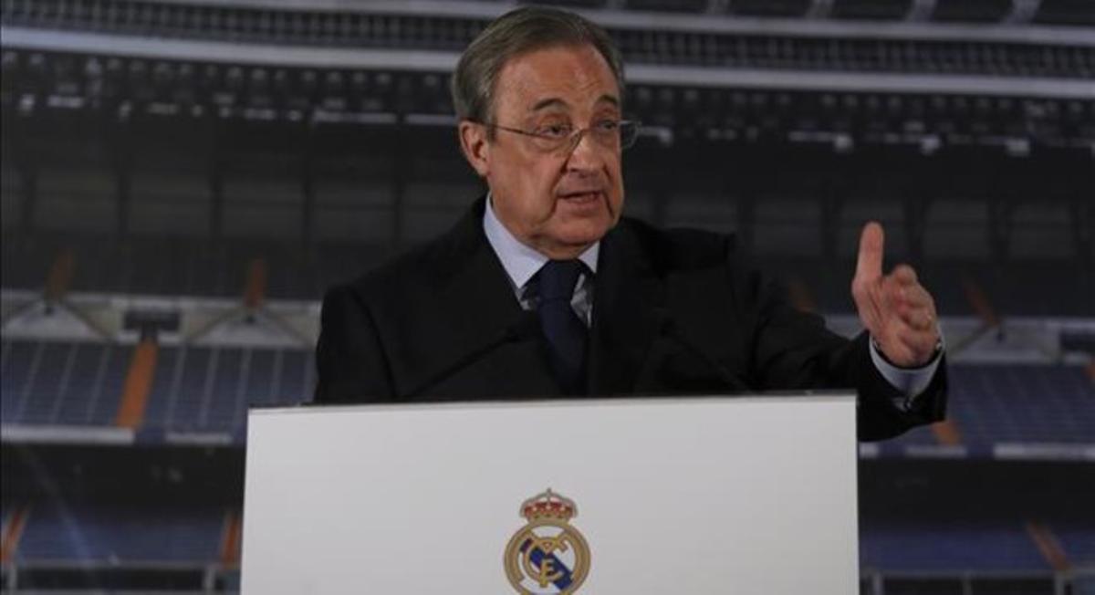 Florentino Pérez aquest dijous al Santiago Bernabéu.