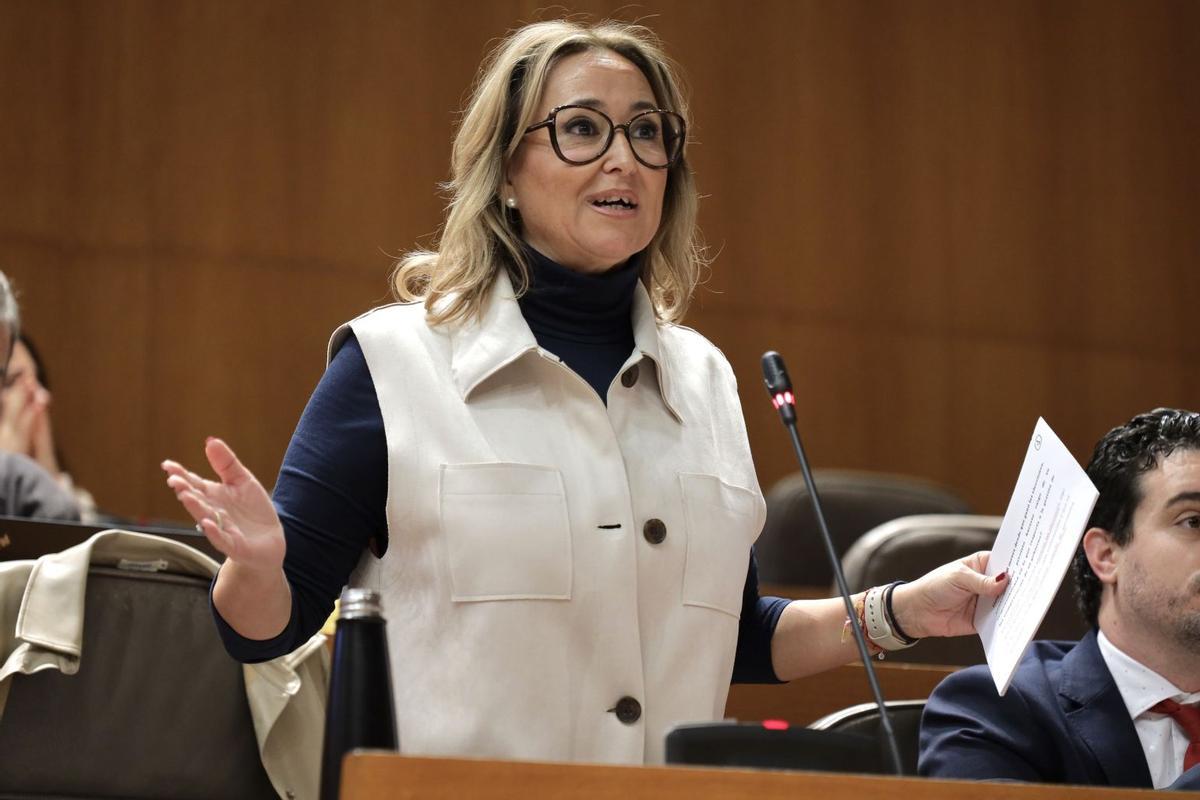 Mayte Pérez, en su etapa de portavoz del grupo parlamentario del PSOE en las Cortes de Aragón.