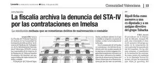 La Fiscalía archivó en 2005 el escándalo de los zombis de Imelsa que ahora investiga la UCO