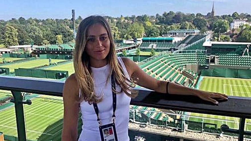 Paula Badosa, ahir a les pistes de Wimbledon.