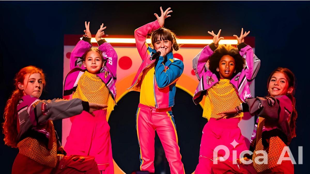 Chloe Delarosa en el primer ensayo sobre el escenario de la Caja Mágica.