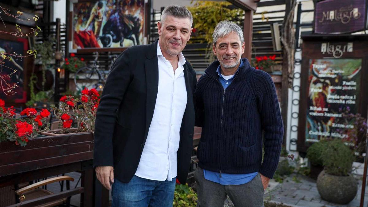 Milosevic, junto a Dragan Ciric, ex futbolista del Barça, en Belgrado