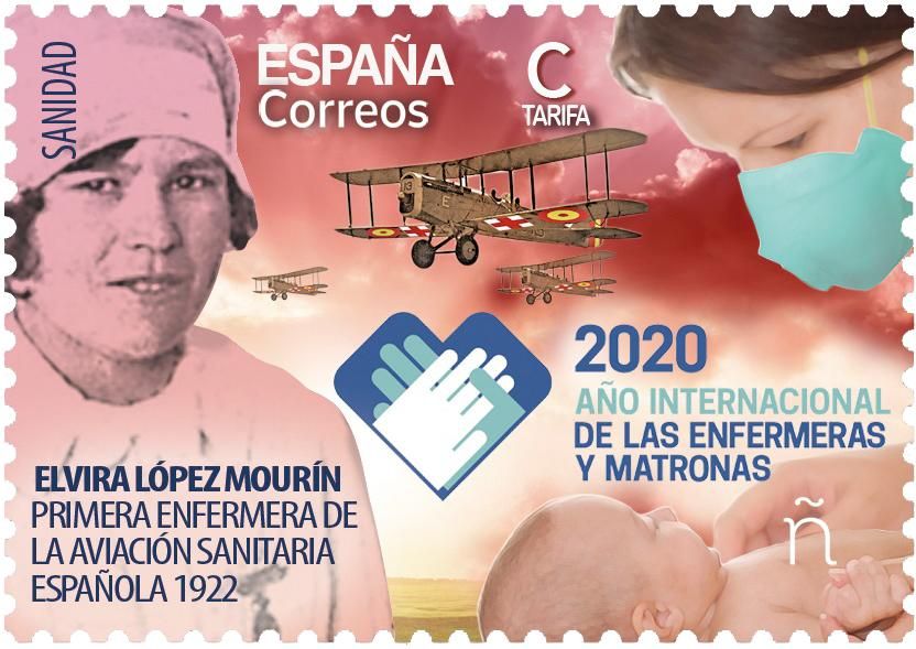 Sello de Correos en homenaje a Elvira López Mourín