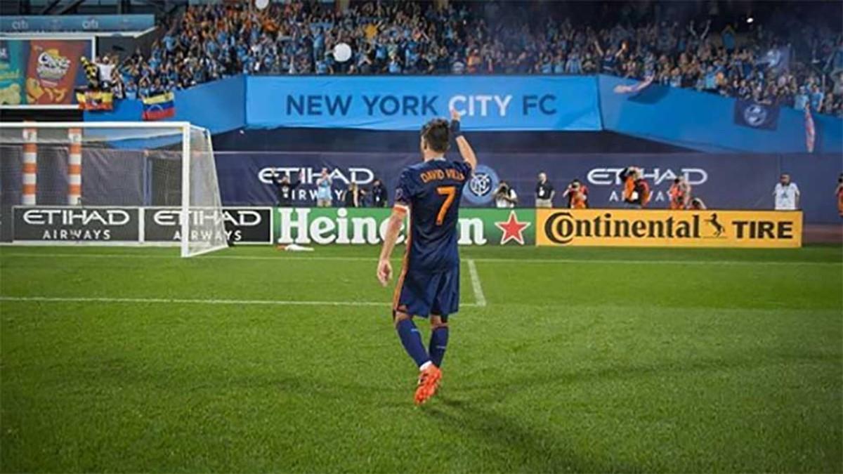 David Villa sumó dos tantos en el empate de NYC FC contra Columbus Crew