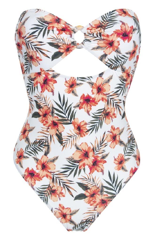 Bañador con estampado de flores y abertura 'cut out', de Primark